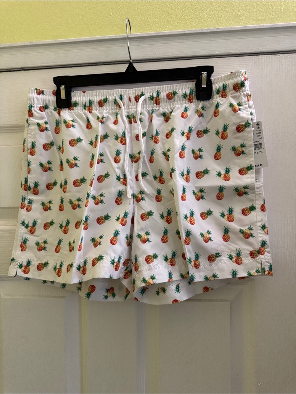 NWT MEN’s PACSUN Pineapple Print Drawstring Swim Shorts size MEDIUM (31-33)